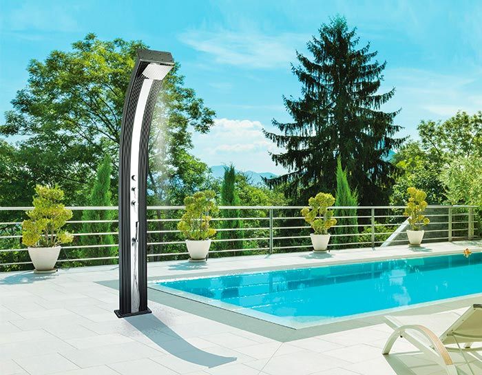 DOUCHE SOLAIRE DADA CURVE 40L + Douchette Aquamagie Piscines