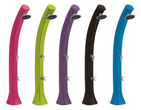 Douche solaire Happy 4x4 - 44L - coloris bleu avec rince pieds