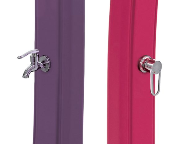 Douche solaire Happy 4x4 - 44L - coloris bleu avec rince pieds